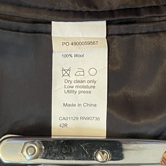 CALVIN KLEIN Mens BLAZER 42R Heather Gray Plaid WOOL Sport Coat 2 BUTTON  0919AT - Picture 3 of 10